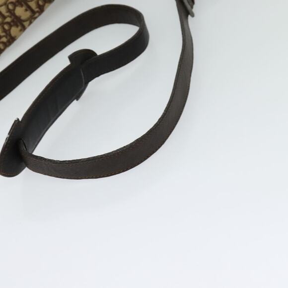 DIOR Trotter Canvas Shoulder Bag Brown Silver - Picture 7 of 12